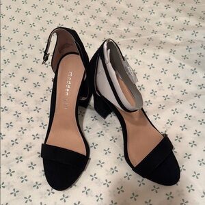 Steve Madden Black Stiletto Heels with Ankle Strap